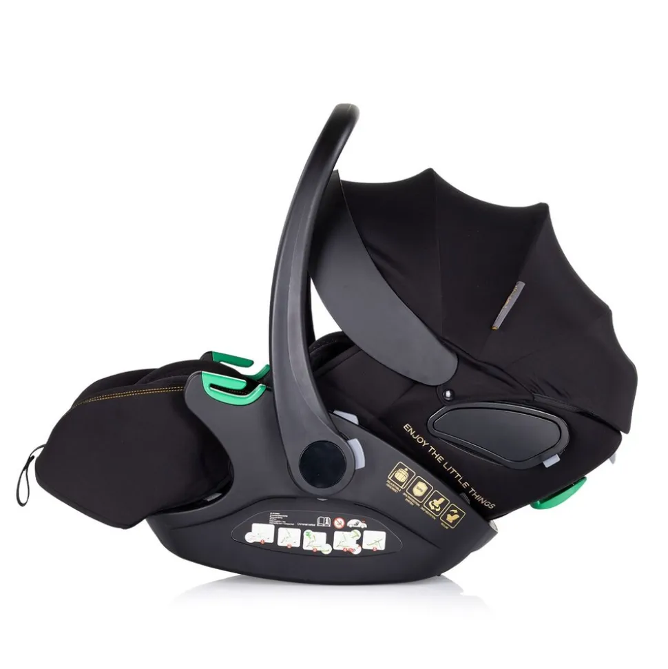 Chipolino i-Size Babyschale Winner (40-87cm) Gruppe 0+, Kopfstütze verstellbar schwarz