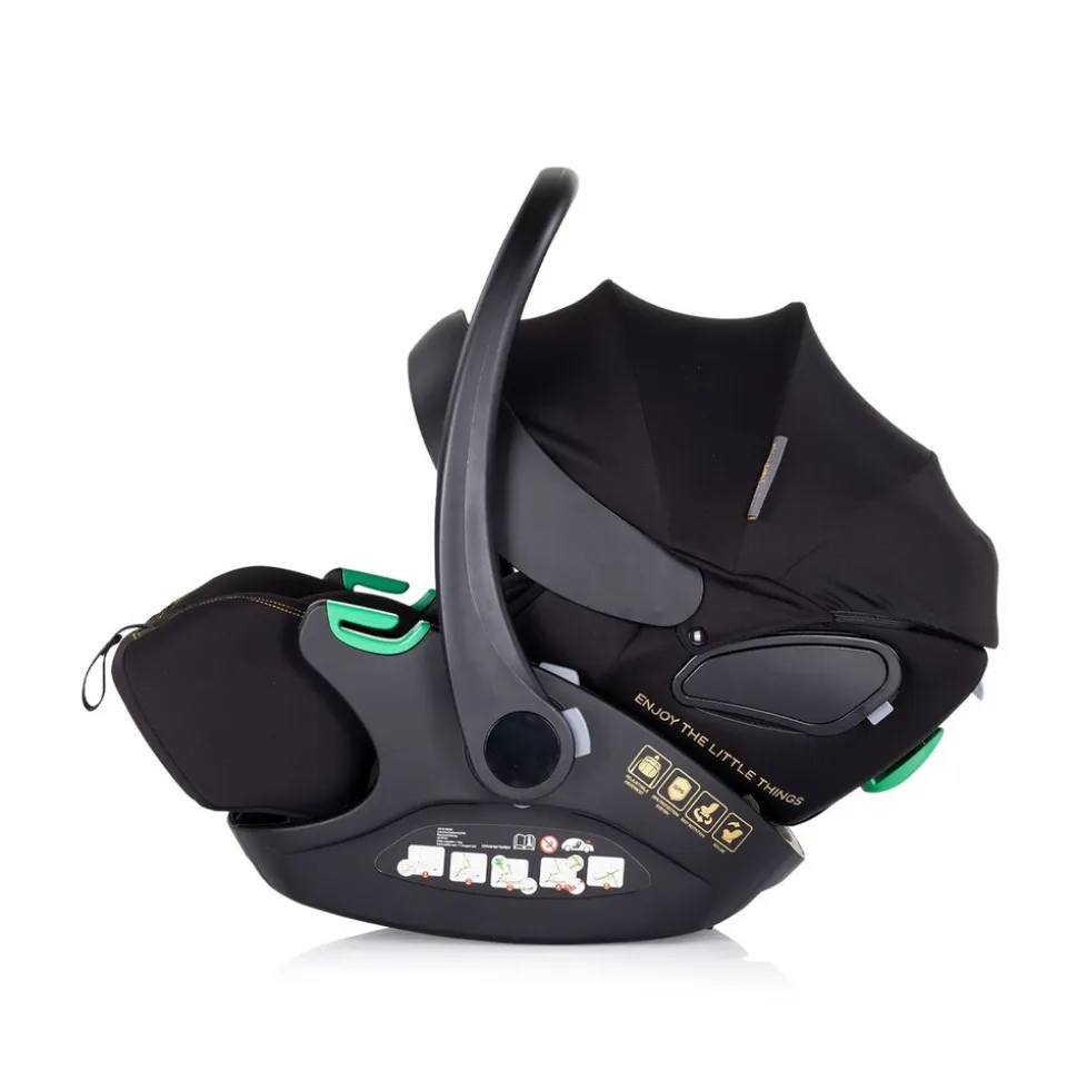 Chipolino i-Size Babyschale Winner (40-87cm) Gruppe 0+, Kopfstütze verstellbar schwarz