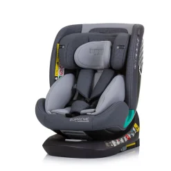 Chipolino i-Size Kindersitz Supreme (40-150 cm) verstellbar 360° drehbar Isofix grau