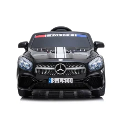 Chipolino Kinder Elektroauto Polizei Mercedes SL500 LED Bluetooth Fernbedienung schwarz