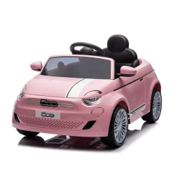 Chipolino Kinder Elektroauto Fiat 500 Fernbedienung, Sicherheitsgurt, MP3, USB pink