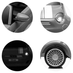 Chipolino Kinder Elektroauto Fiat 500 Fernbedienung, Sicherheitsgurt, MP3, USB pink