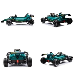 Chipolino Kinder Elektroauto Aston Martin Fernbedienung Federung LED-Lichter MP3 grün