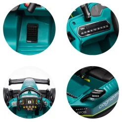 Chipolino Kinder Elektroauto Aston Martin Fernbedienung Federung LED-Lichter MP3 grün