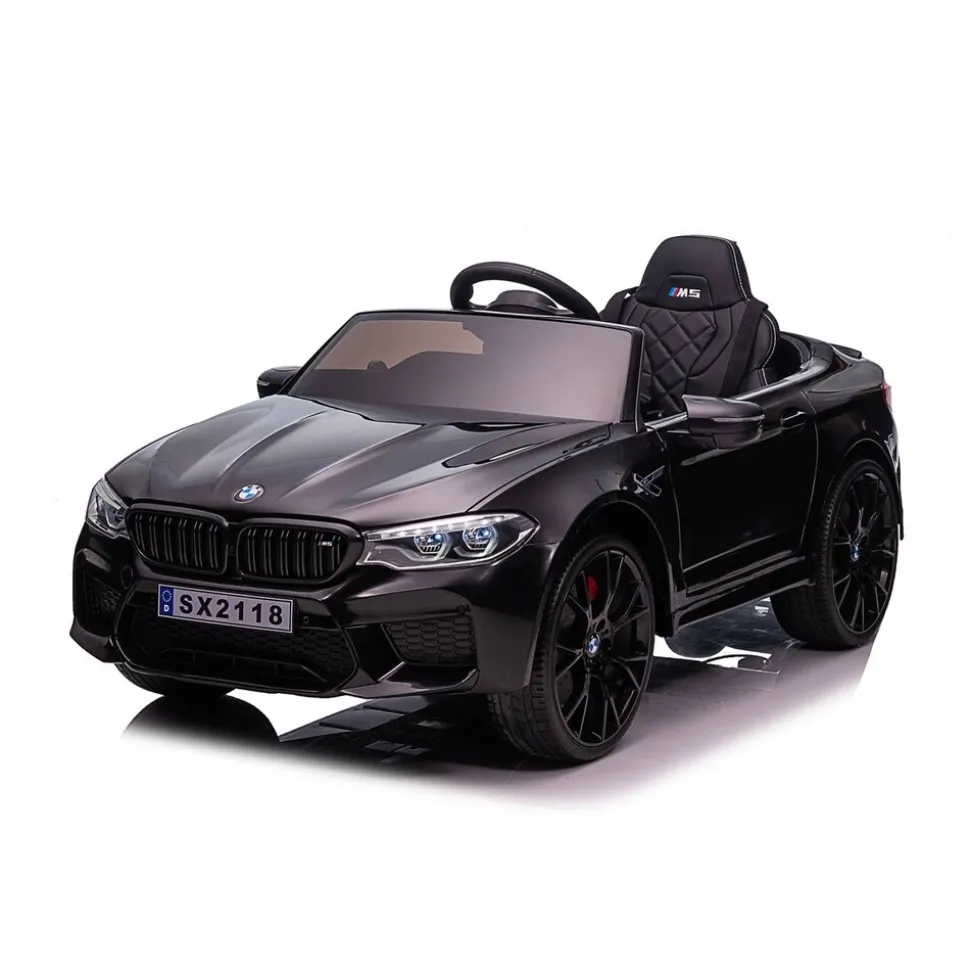 Chipolino Kinder Elektroauto BMW M5 Fernbedienung Musik Eva-Räder Bluetooth schwarz