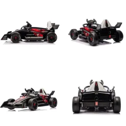 Chipolino Kinder Elektroauto Rennwagen Formel E Porsche Fernbedienung Hupe Musik schwarz
