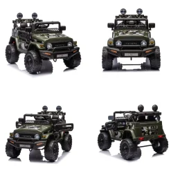 Chipolino Kinderelektroauto SUV Toyota FJ Cruiser EVA-Reifen Musik LED-Lichter grün