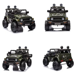 Chipolino Kinderelektroauto SUV Toyota FJ Cruiser EVA-Reifen Musik LED-Lichter grün
