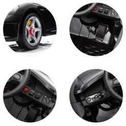 Chipolino Kinderelektroauto Porsche Carrera GT Fernbedienung Bluetooth 2 Motoren schwarz