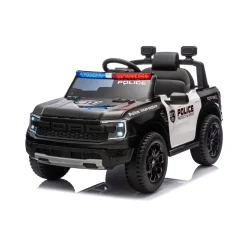 Chipolino Kinder Elektroauto Ford Police Bluetooth, Fernbedienung, Gurt, MP3 schwarz