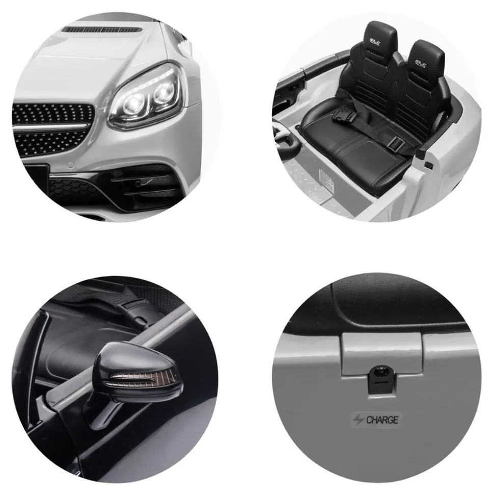Chipolino Kinder Elektroauto Mercedes Benz SLC300 Fernbedienung MP3 Bluetooth schwarz