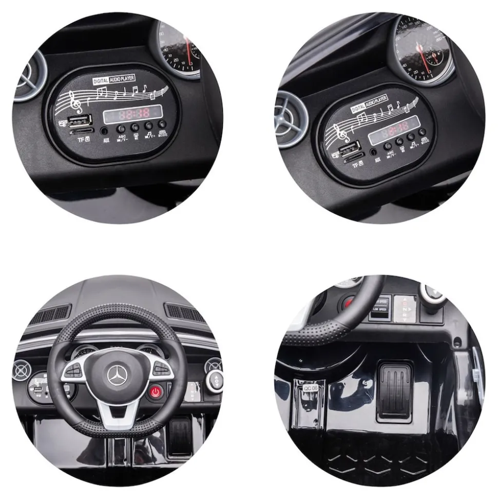 Chipolino Kinder Elektroauto Mercedes Benz SLC300 Fernbedienung MP3 Bluetooth schwarz
