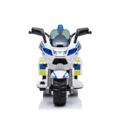 Chipolino Kinder Elektromotorrad Polizei 3 Räder Scheinwerfer Musikfunktion weiß blau
