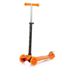 Chipolino Kinderroller 3 in 1 Multi Plus 3 Räder, Laufrad, Roller, LED-Lichter orange
