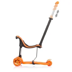 Chipolino Kinderroller 3 in 1 Multi Plus 3 Räder, Laufrad, Roller, LED-Lichter orange