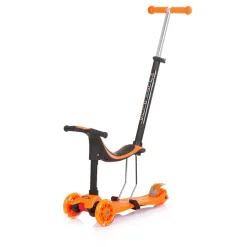 Chipolino Kinderroller 3 in 1 Multi Plus 3 Räder, Laufrad, Roller, LED-Lichter orange