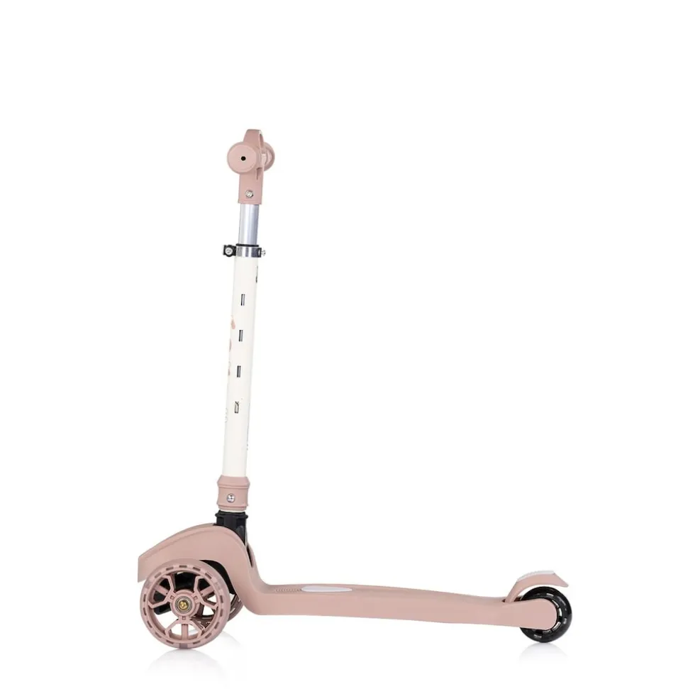 Chipolino Kinderroller Moxie Musik, Licht, klappbar, Tragegriff, 3-Räder, Bremse rosa