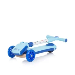 Chipolino Kinderroller Rapido Anti-Rutsch-Griffe, Hinterradbremse, klappbar, LED blau