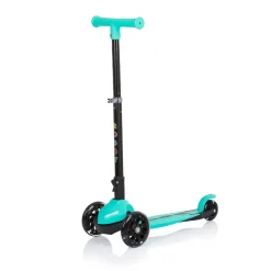 Chipolino Kinderroller Robby 3 LED-Räder Lenker höhenverstellbar klappbar Bremse türkis