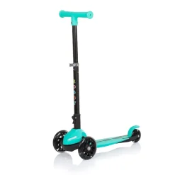 Chipolino Kinderroller Robby 3 LED-Räder Lenker höhenverstellbar klappbar Bremse türkis