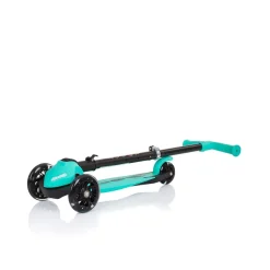 Chipolino Kinderroller Robby 3 LED-Räder Lenker höhenverstellbar klappbar Bremse türkis
