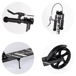 Chipolino Kinderroller Swift klappbar Anti-Rutsch-Griffe Hinterradbremse ABEC-7 schwarz
