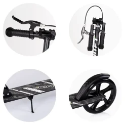 Chipolino Kinderroller Swift klappbar Anti-Rutsch-Griffe Hinterradbremse ABEC-7 schwarz