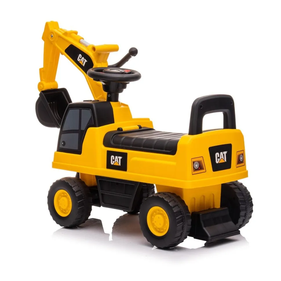 Chipolino Kinder Rutschauto CAT Excavator Bagger Schaufel Staufach ab 12 Monaten gelb
