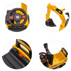Chipolino Kinder Rutschauto CAT Excavator Bagger Schaufel Staufach ab 12 Monaten gelb