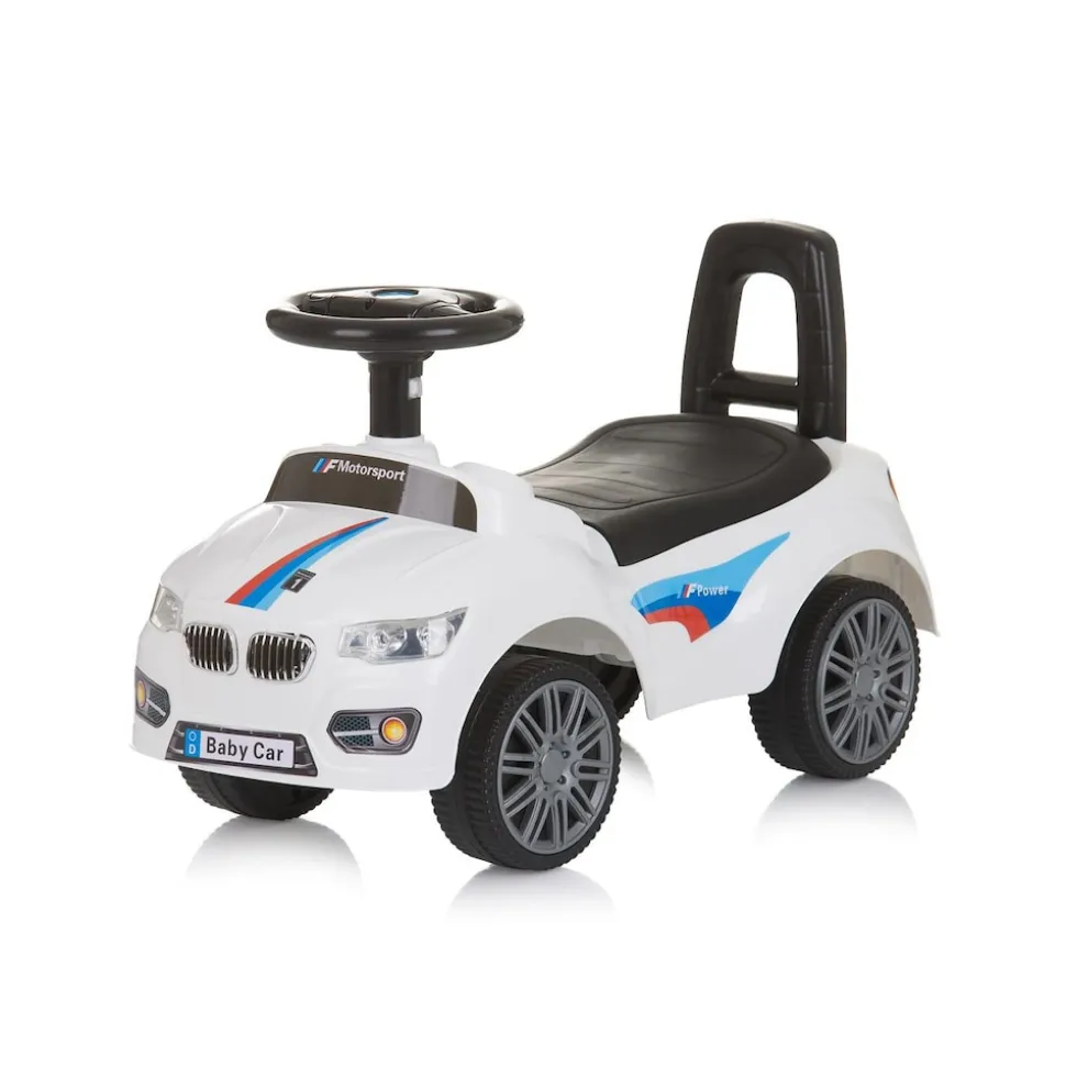 Chipolino Kinder Rutschauto Sprinter Stauraum unter Sitz Musik Hupe Rückenlehne weiß