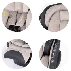 Chipolino Kindersitz Hypnotic i-Size (40-150cm) Isofix, Top Tether, Kopfstütze beige
