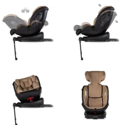 Chipolino Kindersitz Hypnotic Plus i-Size (40-150cm) Stützfuß Isofix Kopfstütze beige