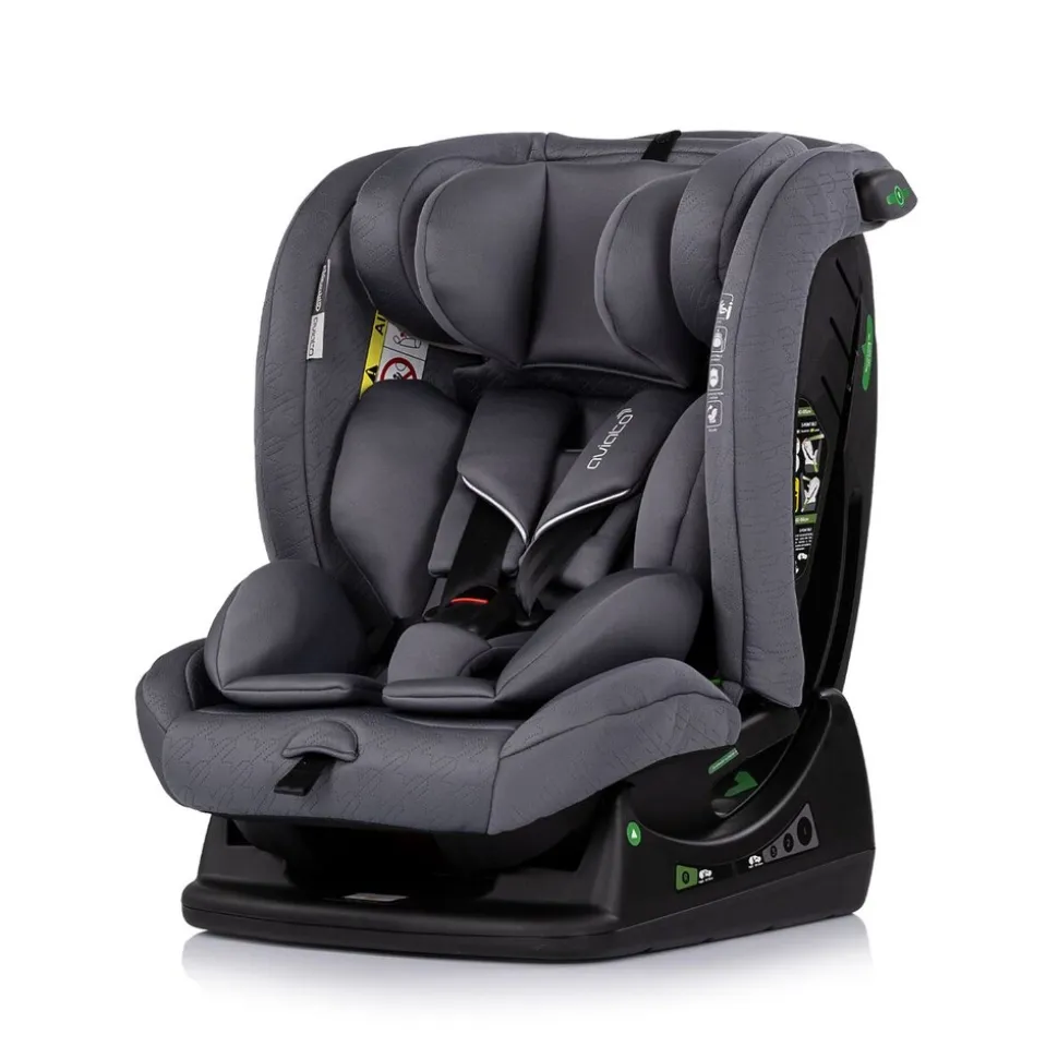 Chipolino Kindersitz i-Size Aviato (40 - 150 cm) Gruppe 0/1/2/3, verstellbar grau gemustert