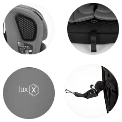 Chipolino Kindersitz i-Size LUX X (76-150cm) Gruppe 1/2/3, Isofix, Top Tether grau