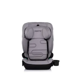 Chipolino Kindersitz Patrol i-Size Isofix (100-150cm) Kopfstütze Getränkehalter grau