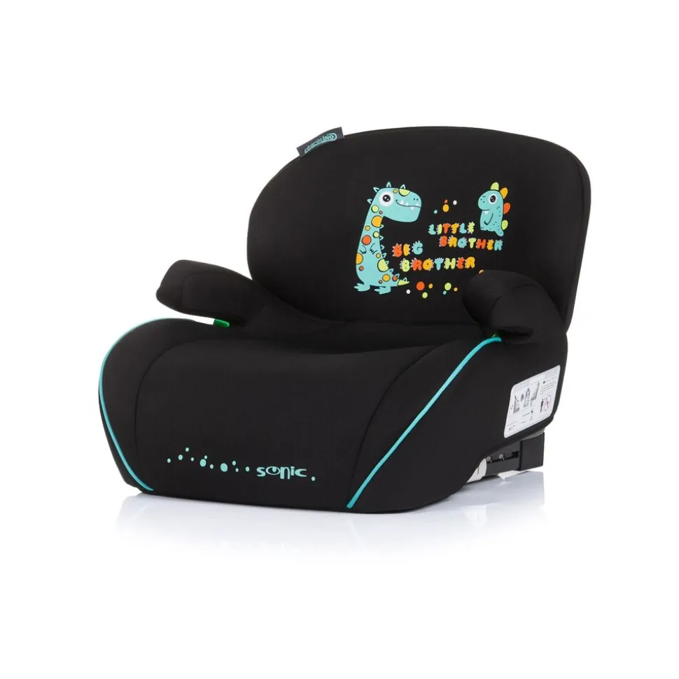 Chipolino Kindersitz, Sitzerhöhung Sonic Isofix, i-Size, 125-150 cm, Armlehne türkis