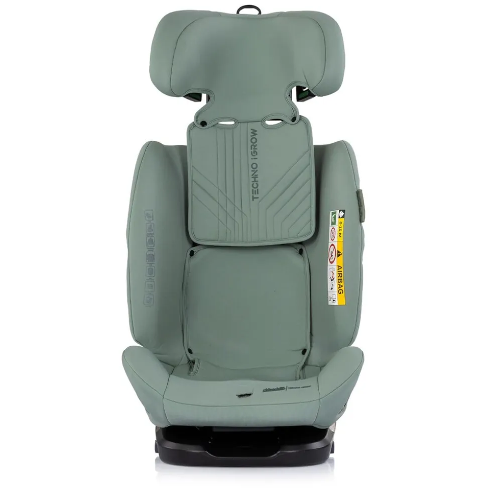 Chipolino Kindersitz Techno iGROW i-Size (40-150cm) Isofix Top Tether Kopfstütze grün