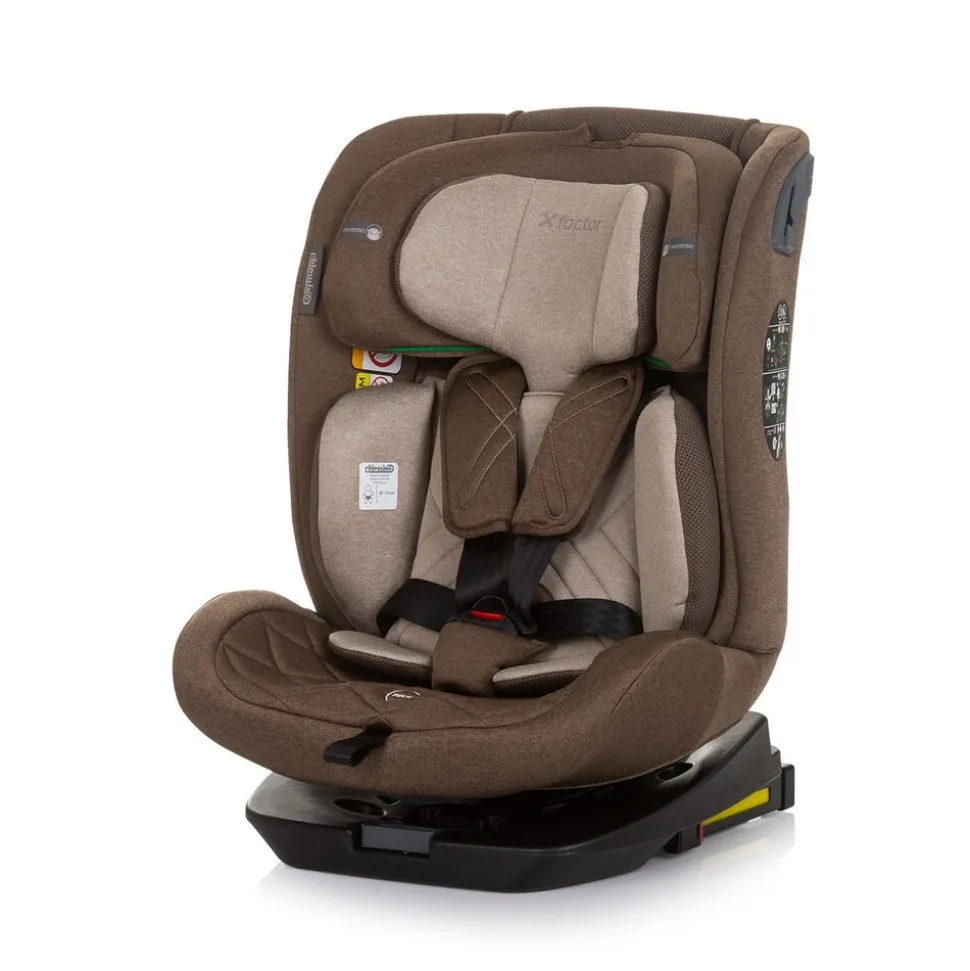 Chipolino Kindersitz X-Factor i-Size (40 - 150 cm) Isofix verstellbar drehbar braun