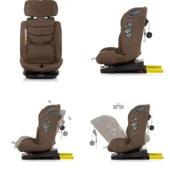 Chipolino Kindersitz X-Factor i-Size (40 - 150 cm) Isofix verstellbar drehbar braun