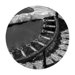 Chipolino Kindertrampolin Fit 94cm Fitness-Trampolin Haltestange wetterbeständig schwarz