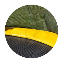 Chipolino Kindertrampolin Sporty 140 cm Basketballkorb Leiter Federabdeckung gelb