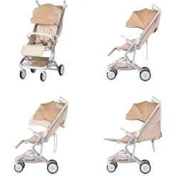 Chipolino Kinderwagen Buggy Pocket klappbar Korb Frontbügel Sonnendach bis 22 kg beige