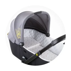 Chipolino Kinderwagen Einlage, Kopfkissen Sternenmuster, atmungsaktiv universal grau