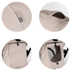 Chipolino Kinderwagen Go Twist Sitz drehbar PU-Reifen klappbar Federung Korb beige