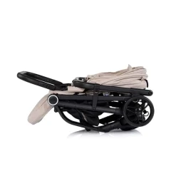 Chipolino Kinderwagen Go Twist Sitz drehbar PU-Reifen klappbar Federung Korb beige