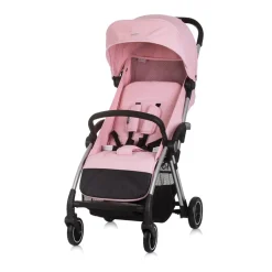 Chipolino Kinderwagen Illusion klappbar, verstellbare Fußstütze, Federung, Korb rosa