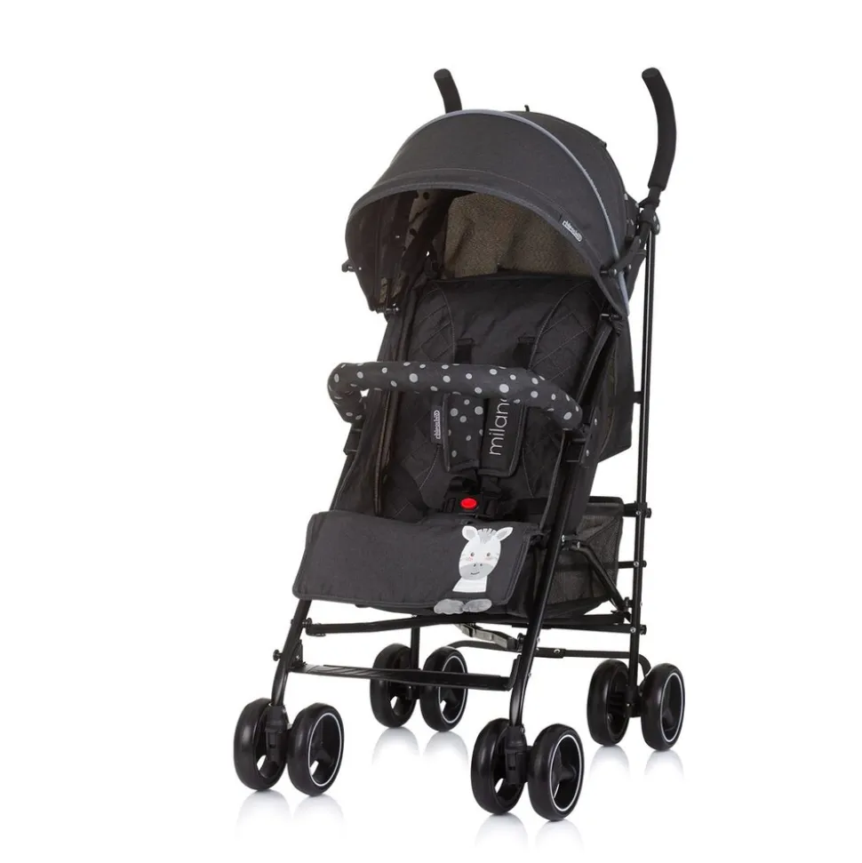 Chipolino Kinderwagen Milano Buggy bis 22 kg, Rückenlehne verstellbar, faltbar schwarz