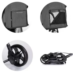 Chipolino Kinderwagen Sparkle, Buggy, faltbar, Gurt am Griff, verstellbar grau