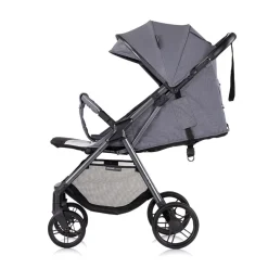 Chipolino Kinderwagen Sparkle, Buggy, faltbar, Gurt am Griff, verstellbar grau