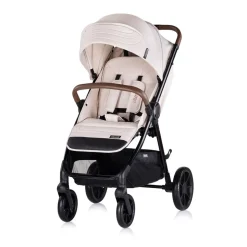 Chipolino Kinderwagen Ultera Buggy klappbar Korb Federung Hinterradbremse Gurt hellbraun